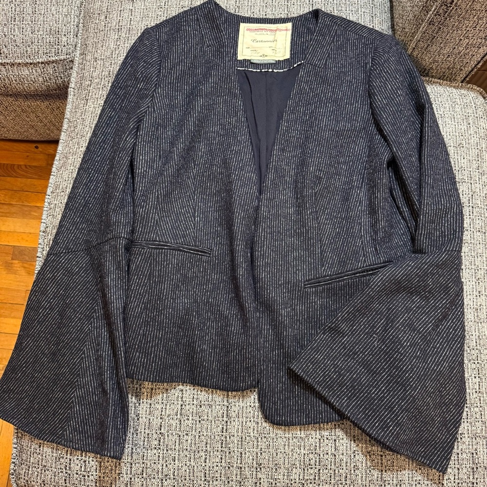 Cartonnier Navy Pinstripe Blazer